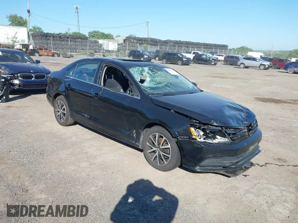 ✅ 2017 Volkswagen Jetta SE • VIN: 3VWB67AJ3HM257733 • Lot: 45257399. Listed on IAAI with 162,543 mi. Free auction sales archive from the USA and detailed vehicle history report at DreamBid. Image 1.