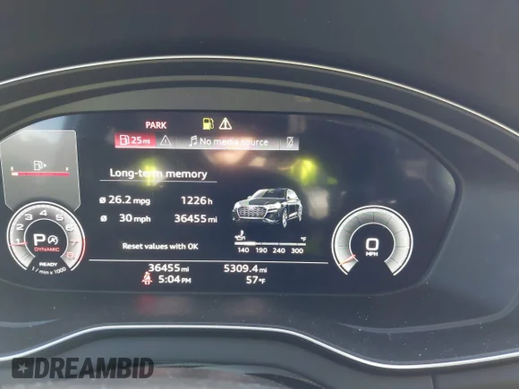 ✅ 2023 Audi Q5 Sportback S line Premium Plus • VIN: WA15AAFY3P2134628 • Lot: 44286608. Wystawiony na IAAI z przebiegiem 36 455 mil. Bezpłatny archiwum sprzedaży aukcyjnych z USA i szczegółowy raport historii pojazdu na DreamBid. Zdjęcie 7.