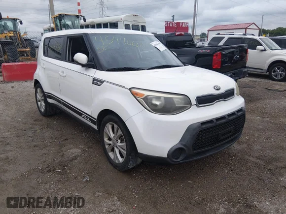 ✅ 2014 Kia Soul + • VIN: KNDJP3A58E7746156 • Lot: 45440668. Listed on IAAI with 172,513 mi. Free auction sales archive from the USA and detailed vehicle history report at DreamBid. Image 1.