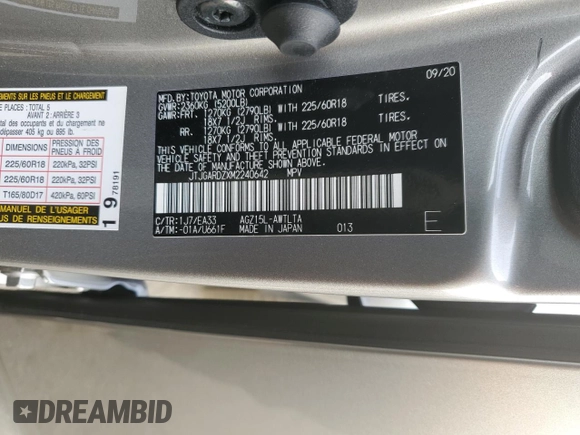 ✅ 2021 Lexus NX 300 • VIN: JTJGARDZXM2240642 • Лот: 73011772. Опубліковано раніше на Copart з пробігом 18 202 миль. Безкоштовний доступ до архіву аукціонних продажів зі США та докладний звіт про історію автомобіля на DreamBid. Зображення 14.