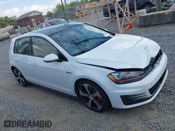 ✅ 2016 Volkswagen Golf GTI S • VIN: 3VW547AU8GM055787 • Лот: 43151900. Опубліковано раніше на IAAI з пробігом 60 279 миль. Безкоштовний доступ до архіву аукціонних продажів зі США та докладний звіт про історію автомобіля на DreamBid. Зображення 1.