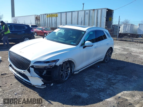 ✅ 2022 Genesis GV70 2.5T • VIN: KMUMADTB5NU051297 • Лот: 41892642. Опубліковано раніше на IAAI з пробігом 46 421 миль. Безкоштовний доступ до архіву аукціонних продажів зі США та докладний звіт про історію автомобіля на DreamBid. Зображення 2.