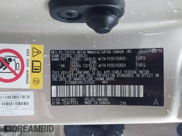 ✅ 2019 Lexus RX 450h F Sport • VIN: 2T2BGMCA6KC037607 • Лот: 44419030. Опубліковано раніше на IAAI з пробігом 53 349 миль. Безкоштовний доступ до архіву аукціонних продажів зі США та докладний звіт про історію автомобіля на DreamBid. Зображення 9.