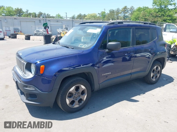 ✅ 2016 Jeep Renegade Sport • VIN: ZACCJBAT7GPE34872 • Lot: 45167286. Wystawiony na IAAI z przebiegiem 105 314 mil. Bezpłatny archiwum sprzedaży aukcyjnych z USA i szczegółowy raport historii pojazdu na DreamBid. Zdjęcie 2.