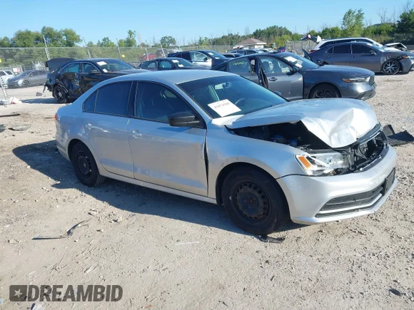 ✅ 2015 Volkswagen Jetta S • VIN: 3VW2K7AJ5FM324972 • Lot: 43074500. Listed on IAAI with 173,780 mi. Free auction sales archive from the USA and detailed vehicle history report at DreamBid. Image 1.