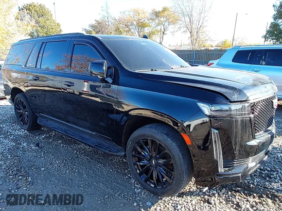 ✅ 2023 Cadillac Escalade ESV 4WD Premium Luxury • VIN: 1GYS4KKL1PR352973 • Lot: 43652031. Listed on IAAI with 73,595 mi. Free auction sales archive from the USA and detailed vehicle history report at DreamBid. Image 1.
