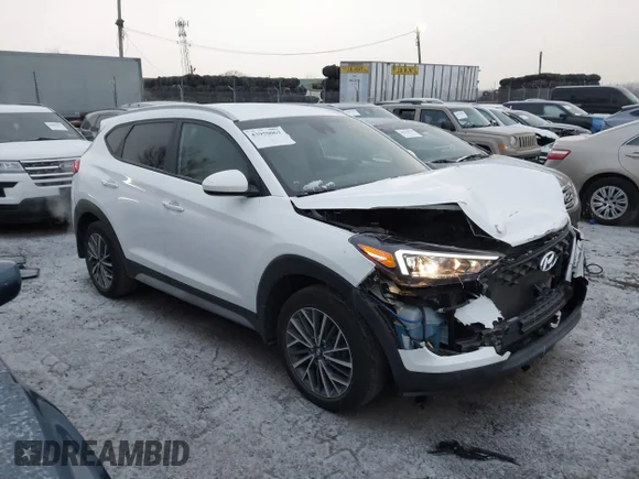 ✅ 2021 Hyundai Tucson Ultimate • VIN: KM8J3CAL4MU351994 • Lot: 43950063. Listed on IAAI with 40,152 mi. Free auction sales archive from the USA and detailed vehicle history report at DreamBid. Image 1.