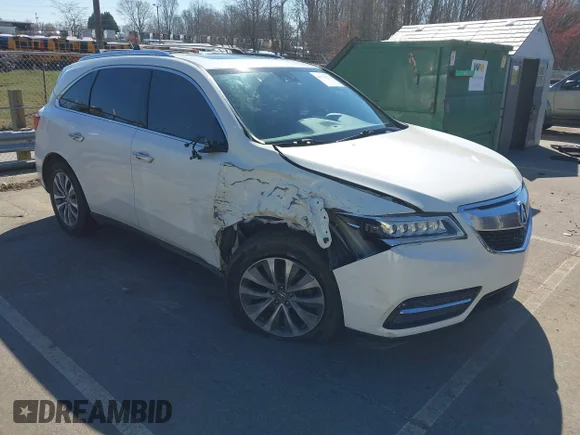 ✅ 2015 Acura MDX Technology • VIN: 5FRYD4H44FB026776 • Lot: 44573575. Listed on IAAI with Not provided. Free auction sales archive from the USA and detailed vehicle history report at DreamBid. Image 1.