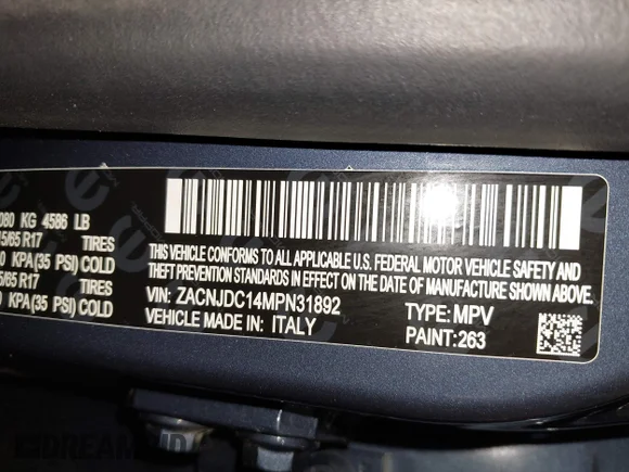 ✅ 2021 Jeep Renegade Trailhawk • VIN: ZACNJDC14MPN31892 • Lot: 44908538. Wystawiony na IAAI z przebiegiem 40 577 mil. Bezpłatny archiwum sprzedaży aukcyjnych z USA i szczegółowy raport historii pojazdu na DreamBid. Zdjęcie 9.