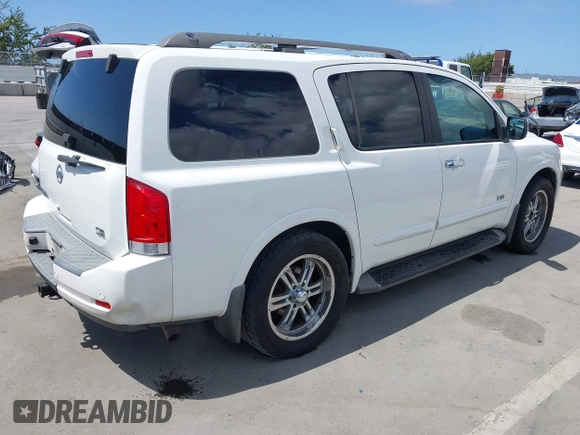 ✅ 2008 Nissan Armada SE • VIN: 5N1AA08D08N618583 • Lot: 45199867. Wystawiony na IAAI z przebiegiem 273 602 mil. Bezpłatny archiwum sprzedaży aukcyjnych z USA i szczegółowy raport historii pojazdu na DreamBid. Zdjęcie 4.