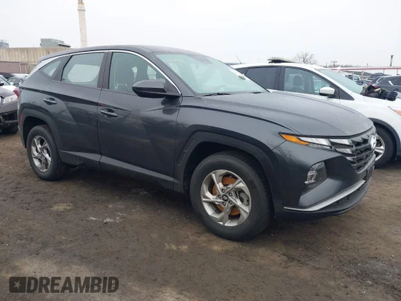 ✅ 2022 Hyundai Tucson SE • VIN: 5NMJACAE5NH027635 • Lot: 44075608. Listed on IAAI with 25,202 mi. Free auction sales archive from the USA and detailed vehicle history report at DreamBid. Image 1.