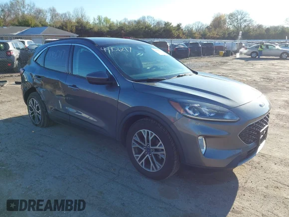 ✅ 2021 Ford Escape SEL • VIN: 1FMCU0H67MUB06952 • Lot: 44906217. Listed on IAAI with 47,634 mi. Free auction sales archive from the USA and detailed vehicle history report at DreamBid. Image 1.