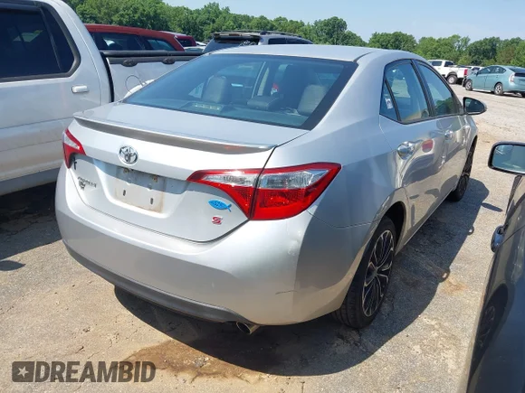 ✅ 2014 Toyota Corolla S Plus • VIN: 5YFBURHE9EP011982 • Lot: 45356547. Listed on IAAI with 130,557 mi. Free auction sales archive from the USA and detailed vehicle history report at DreamBid. Image 4.