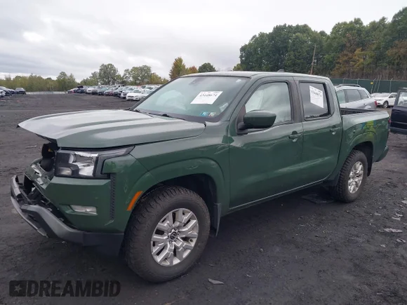 ✅ 2023 Nissan Frontier SV • VIN: 1N6ED1EK4PN654200 • Lot: 43448674. Wystawiony na IAAI z przebiegiem 47 145 mil. Bezpłatny archiwum sprzedaży aukcyjnych z USA i szczegółowy raport historii pojazdu na DreamBid. Zdjęcie 2.