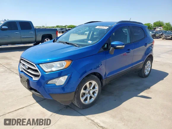 ✅ 2018 Ford EcoSport SE • VIN: MAJ3P1TE5JC199154 • Lot: 49005475. Wystawiony na Copart z przebiegiem 105 373 mil. Bezpłatny archiwum sprzedaży aukcyjnych z USA i szczegółowy raport historii pojazdu na DreamBid. Zdjęcie 1.