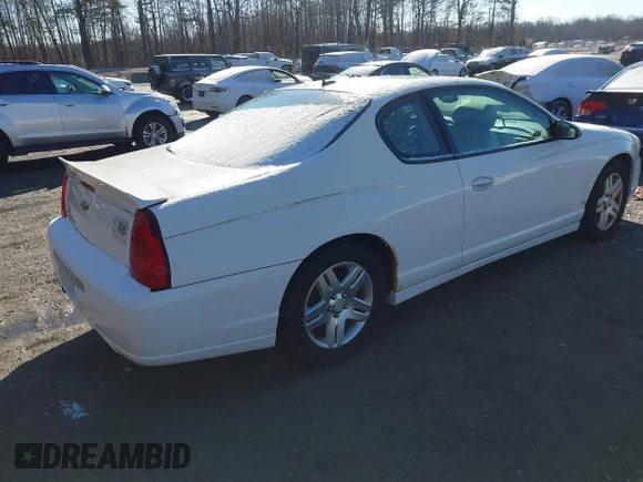✅ 2006 Chevrolet Monte Carlo LTZ • VIN: 2G1WN151169293238 • Lot: 44199740. Wystawiony na IAAI z przebiegiem 152 620 mil. Bezpłatny archiwum sprzedaży aukcyjnych z USA i szczegółowy raport historii pojazdu na DreamBid. Zdjęcie 4.