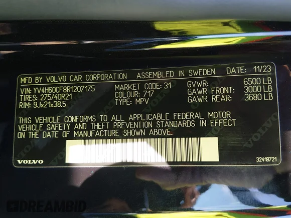 ✅ 2024 Volvo XC90 Ultimate Bright Theme • VIN: YV4H60CF8R1207175 • Lot: 44127410. Wystawiony na IAAI z przebiegiem 29 624 mil. Bezpłatny archiwum sprzedaży aukcyjnych z USA i szczegółowy raport historii pojazdu na DreamBid. Zdjęcie 9.
