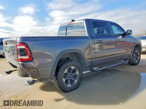 ✅ 2019 Ram 1500 Rebel • VIN: 1C6SRFLT8KN583356 • Lot: 77558025. Listed on Copart with 72,791 mi. Free auction sales archive from the USA and detailed vehicle history report at DreamBid. Image 3.