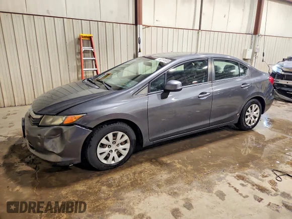 ✅ 2012 Honda Civic LX • VIN: 2HGFB2F57CH561574 • Lot: 60114606. Wystawiony na Copart z przebiegiem 120 429 mil. Bezpłatny archiwum sprzedaży aukcyjnych z USA i szczegółowy raport historii pojazdu na DreamBid. Zdjęcie 1.