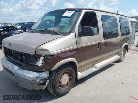 ✅ 1999 Ford Econoline Cargo • VIN: 1FDRE14L1XHA40839 • Lot: 43265823. Listed on IAAI with 202,195 mi. Free auction sales archive from the USA and detailed vehicle history report at DreamBid. Image 2.