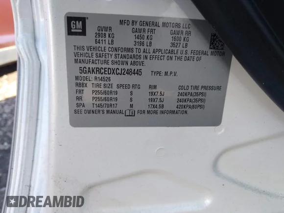 ✅ 2012 Buick Enclave Leather • VIN: 5GAKRCEDXCJ248445 • Лот: 44971413. Опубліковано раніше на IAAI з пробігом Не вказано. Безкоштовний доступ до архіву аукціонних продажів зі США та докладний звіт про історію автомобіля на DreamBid. Зображення 9.