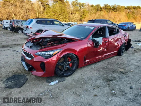 ✅ 2020 Kia Stinger GT • VIN: KNAE35LC3L6072101 • Lot: 92800205. Listed on Copart with 63,366 mi. Free auction sales archive from the USA and detailed vehicle history report at DreamBid. Image 1.