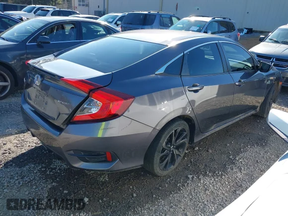 ✅ 2021 Honda Civic Sport • VIN: 2HGFC2F80MH558184 • Lot: 44055097. Listed on IAAI with 33,558 mi. Free auction sales archive from the USA and detailed vehicle history report at DreamBid. Image 4.