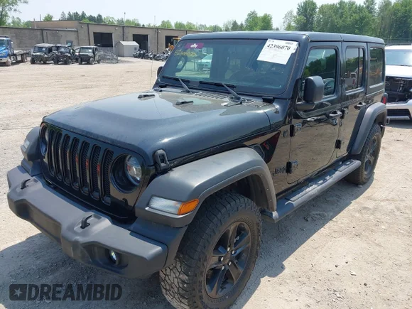 ✅ 2021 Jeep Wrangler Unlimited Willys • VIN: 1C4HJXDG2MW789125 • Lot: 42396070. Wystawiony na IAAI z przebiegiem 68 045 mil. Bezpłatny archiwum sprzedaży aukcyjnych z USA i szczegółowy raport historii pojazdu na DreamBid. Zdjęcie 2.