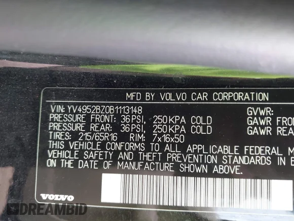 ✅ 2011 Volvo XC70 3.2L • VIN: YV4952BZ0B1113148 • Лот: 43069739. Опубліковано раніше на IAAI з пробігом 140 755 миль. Безкоштовний доступ до архіву аукціонних продажів зі США та докладний звіт про історію автомобіля на DreamBid. Зображення 9.