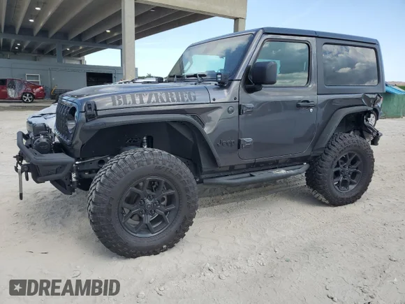 ✅ 2024 Jeep Wrangler Sport S • VIN: 1C4PJXAN7RW366417 • Lot: 67006285. Listed on Copart with 5,954 mi. Free auction sales archive from the USA and detailed vehicle history report at DreamBid. Image 1.