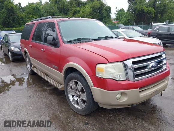 ✅ 2007 Ford Expedition Max Eddie Bauer • VIN: 1FMFK18587LA81845 • Лот: 43018777. Опубліковано раніше на IAAI з пробігом 308 895 миль. Безкоштовний доступ до архіву аукціонних продажів зі США та докладний звіт про історію автомобіля на DreamBid. Зображення 1.