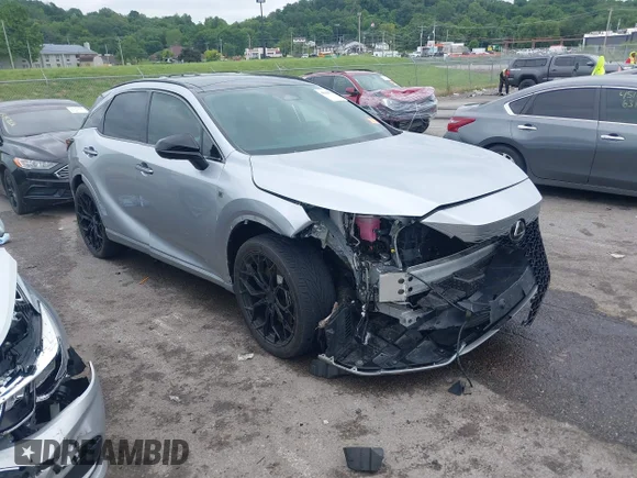 ✅ 2025 Lexus RX 500h F Sport Performance • VIN: 2T2BCMEA0SC021413 • Lot: 45180705. Listed on IAAI with 27,600 mi. Free auction sales archive from the USA and detailed vehicle history report at DreamBid. Image 1.