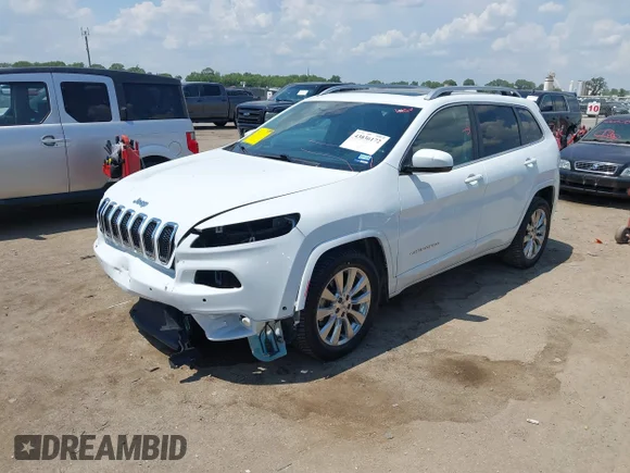 ✅ 2017 Jeep Cherokee Overland • VIN: 1C4PJLJS6HW586693 • Лот: 43036172. Опубликован ранее на IAAI с пробегом 45 963 миль. Бесплатный доступ к архиву аукционных продаж из США и подробный отчёт об истории автомобиля на DreamBid. Изображение 2.