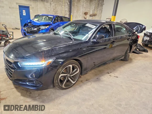✅ 2021 Honda Accord Sport • VIN: 1HGCV1F35MA051839 • Lot: 59819086. Wystawiony na Copart z przebiegiem 53 497 mil. Bezpłatny archiwum sprzedaży aukcyjnych z USA i szczegółowy raport historii pojazdu na DreamBid. Zdjęcie 1.