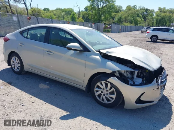 ✅ 2017 Hyundai Elantra SE • VIN: KMHD74LF9HU422997 • Lot: 44999032. Listed on IAAI with 32,441 mi. Free auction sales archive from the USA and detailed vehicle history report at DreamBid. Image 1.