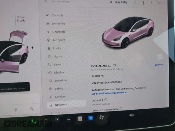 ✅ 2021 Tesla Model 3 Standard Range Plus • VIN: 5YJ3E1EAXMF095762 • Lot: 44227241. Wystawiony na IAAI z przebiegiem 54 843 mil. Bezpłatny archiwum sprzedaży aukcyjnych z USA i szczegółowy raport historii pojazdu na DreamBid. Zdjęcie 7.