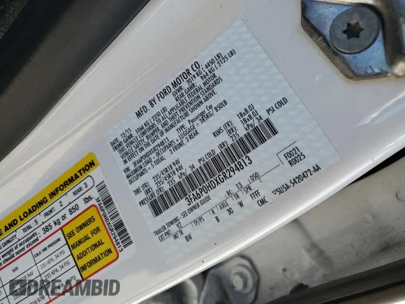 ✅ 2016 Ford Fusion SE • VIN: 3FA6P0HDXGR294813 • Лот: 40423093. Опубликован ранее на Copart с пробегом 89 764 миль. Бесплатный доступ к архиву аукционных продаж из США и подробный отчёт об истории автомобиля на DreamBid. Изображение 14.