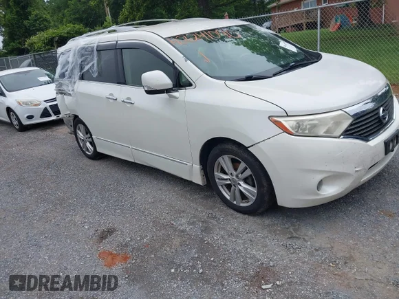 ✅ 2012 Nissan Quest S • VIN: JN8AE2KP8C9034008 • Lot: 42241090. Listed on IAAI with 142,390 mi. Free auction sales archive from the USA and detailed vehicle history report at DreamBid. Image 1.