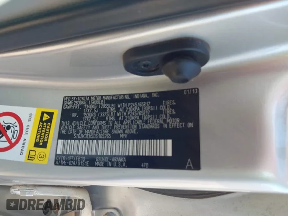 ✅ 2013 Toyota Highlander SE • VIN: 5TDZK3EH5DS105265 • Lot: 44708614. Wystawiony na IAAI z przebiegiem 111 802 mil. Bezpłatny archiwum sprzedaży aukcyjnych z USA i szczegółowy raport historii pojazdu na DreamBid. Zdjęcie 9.
