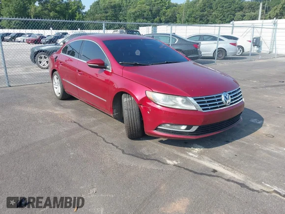 ✅ 2013 Volkswagen CC Sport • VIN: WVWBN7AN7DE555937 • Lot: 43035586. Listed on IAAI with 172,722 mi. Free auction sales archive from the USA and detailed vehicle history report at DreamBid. Image 1.