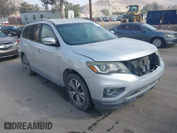 ✅ 2017 Nissan Pathfinder SV • VIN: 5N1DR2MN1HC649823 • Lot: 45170403. Listed on IAAI with 127,357 mi. Free auction sales archive from the USA and detailed vehicle history report at DreamBid. Image 1.