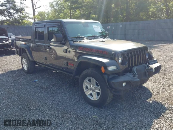✅ 2020 Jeep Gladiator Sport S • VIN: 1C6HJTAG4LL182518 • Лот: 42955168. Опубликован ранее на IAAI с пробегом 51 136 миль. Бесплатный доступ к архиву аукционных продаж из США и подробный отчёт об истории автомобиля на DreamBid. Изображение 1.