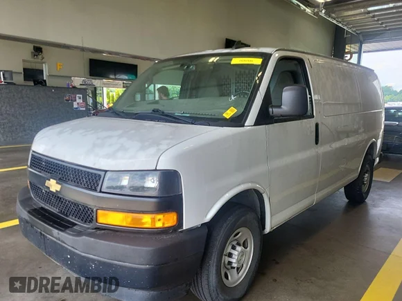 ✅ 2022 Chevrolet Express Cargo • VIN: 1GCWGAFP0N1258763 • Лот: 43031864. Опубліковано раніше на IAAI з пробігом 49 654 миль. Безкоштовний доступ до архіву аукціонних продажів зі США та докладний звіт про історію автомобіля на DreamBid. Зображення 1.