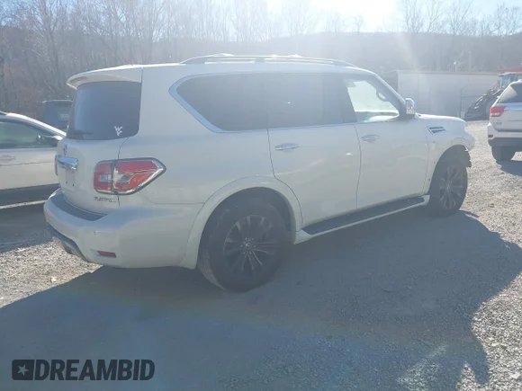 ✅ 2019 Nissan Armada Platinum • VIN: JN8AY2NE0K9757304 • Lot: 43696615. Wystawiony na IAAI z przebiegiem 80 675 mil. Bezpłatny archiwum sprzedaży aukcyjnych z USA i szczegółowy raport historii pojazdu na DreamBid. Zdjęcie 4.
