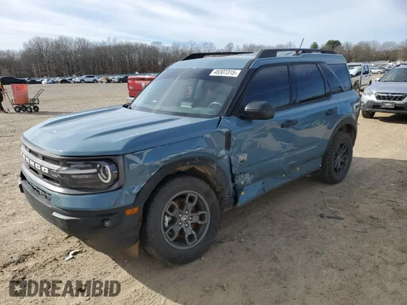 ✅ 2023 Ford Bronco Sport Big Bend • VIN: 3FMCR9B63PRE00522 • Lot: 48307315. Wystawiony na Copart z przebiegiem 27 793 mil. Bezpłatny archiwum sprzedaży aukcyjnych z USA i szczegółowy raport historii pojazdu na DreamBid. Zdjęcie 1.