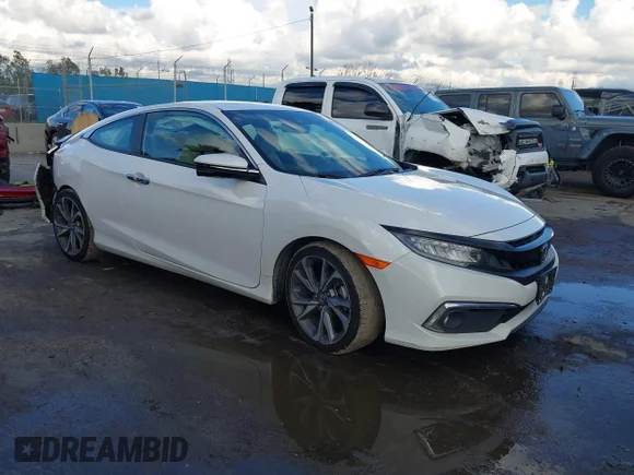 ✅ 2019 Honda Civic Touring • VIN: 2HGFC3B91KH354916 • Lot: 44073031. Listed on IAAI with 92,262 mi. Free auction sales archive from the USA and detailed vehicle history report at DreamBid. Image 1.