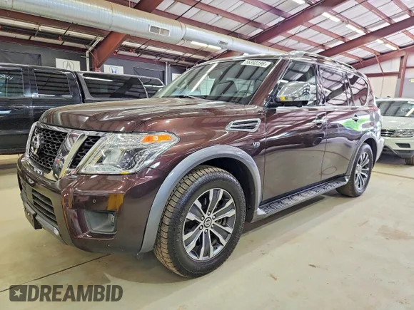 ✅ 2019 Nissan Armada SL • VIN: JN8AY2NC0KX509791 • Lot: 56393196. Listed on Copart with 164,705 mi. Free auction sales archive from the USA and detailed vehicle history report at DreamBid. Image 1.