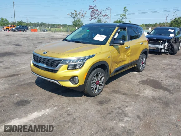 ✅ 2021 Kia Seltos SX • VIN: KNDETCA24M7202125 • Lot: 43247906. Wystawiony na IAAI z przebiegiem 29 625 mil. Bezpłatny archiwum sprzedaży aukcyjnych z USA i szczegółowy raport historii pojazdu na DreamBid. Zdjęcie 2.