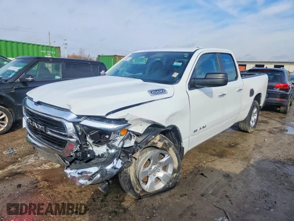 ✅ 2020 Ram 1500 Big Horn • VIN: 1C6SRFBTXLN164864 • Lot: 79439215. Listed on Copart with 76,670 mi. Free auction sales archive from the USA and detailed vehicle history report at DreamBid. Image 1.