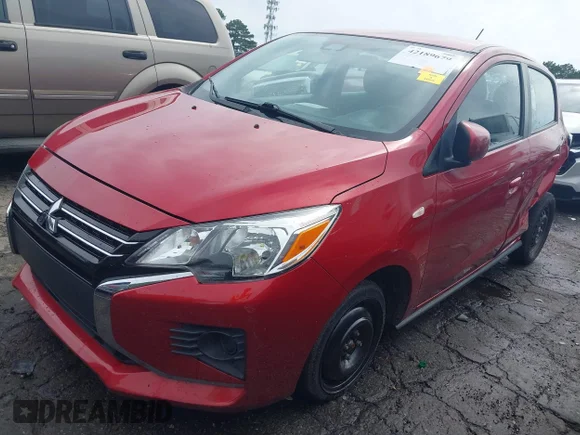 ✅ 2021 Mitsubishi Mirage ES • VIN: ML32AUHJ1MH009083 • Лот: 42189679. Опубліковано раніше на IAAI з пробігом 65 169 миль. Безкоштовний доступ до архіву аукціонних продажів зі США та докладний звіт про історію автомобіля на DreamBid. Зображення 2.